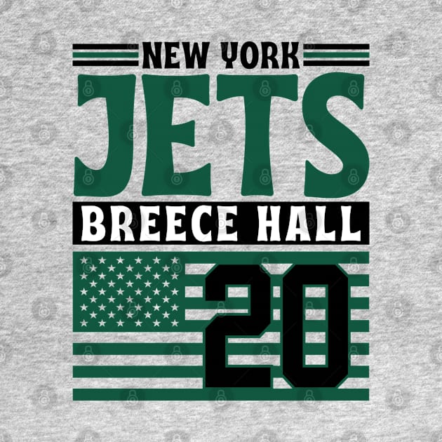 New York Jets Hall 20 American Flag Football by Astronaut.co